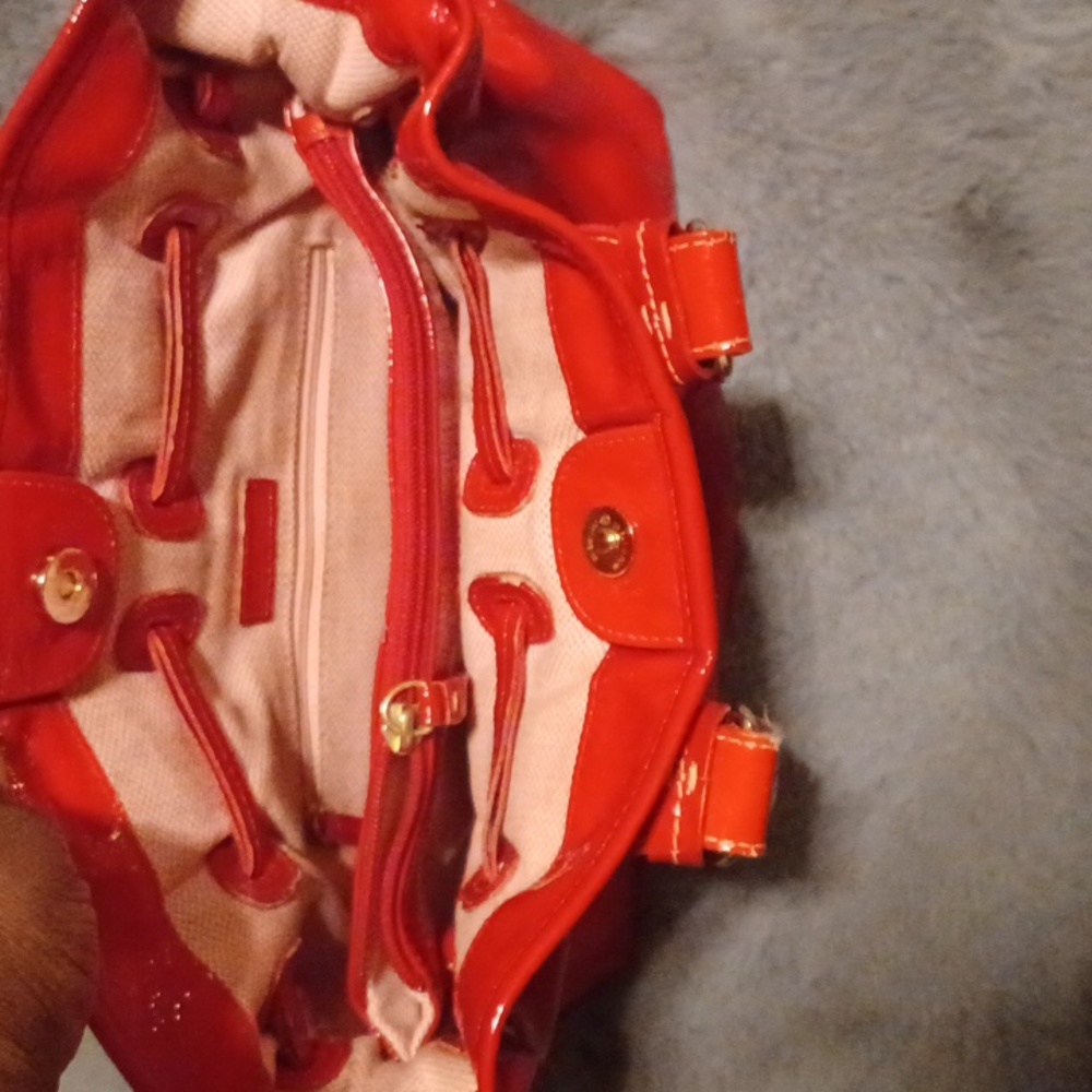 Dooney & Bourke Patent Leather Red Satchel - Picture 9 of 12